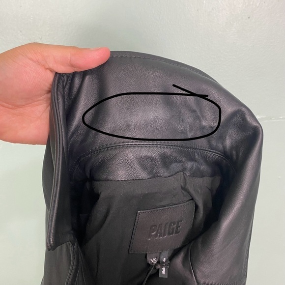 Paige Demetra Leather Moto Jacket Sz XS - Picture 10 of 10